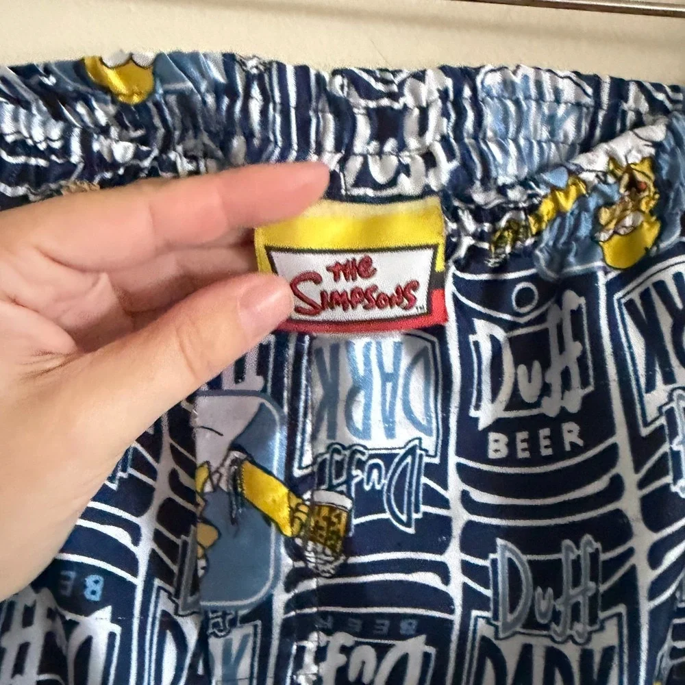 Vintage The Simpsons Bart Mens Boxer Shorts  Dark Beer Satin Size Small Sleep